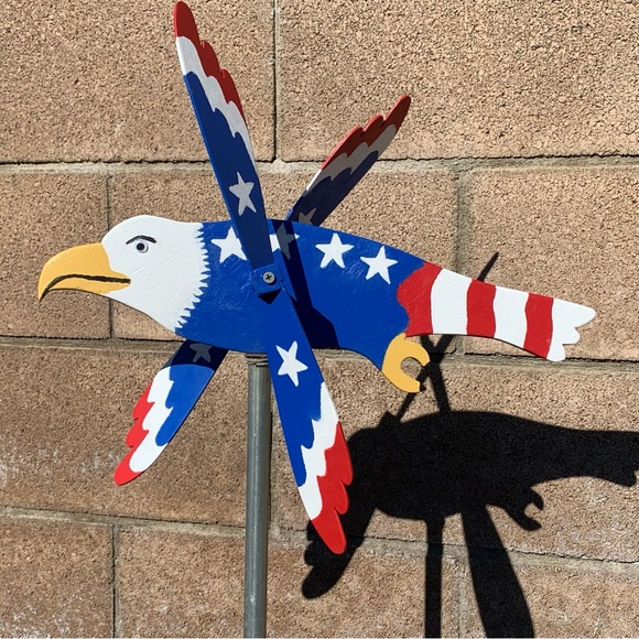 Patriotic Eagle Whirlygig Custom Made - Picture 1 of 8